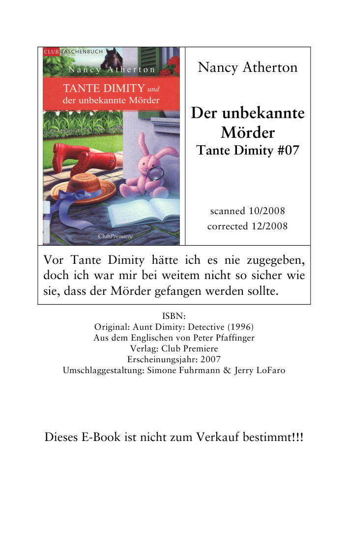 Tante Dimity und der unbekannte Moerder