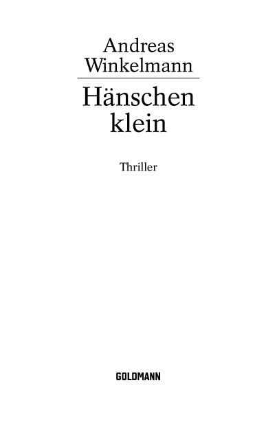 Hänschen klein - Winkelmann, A: Hänschen klein