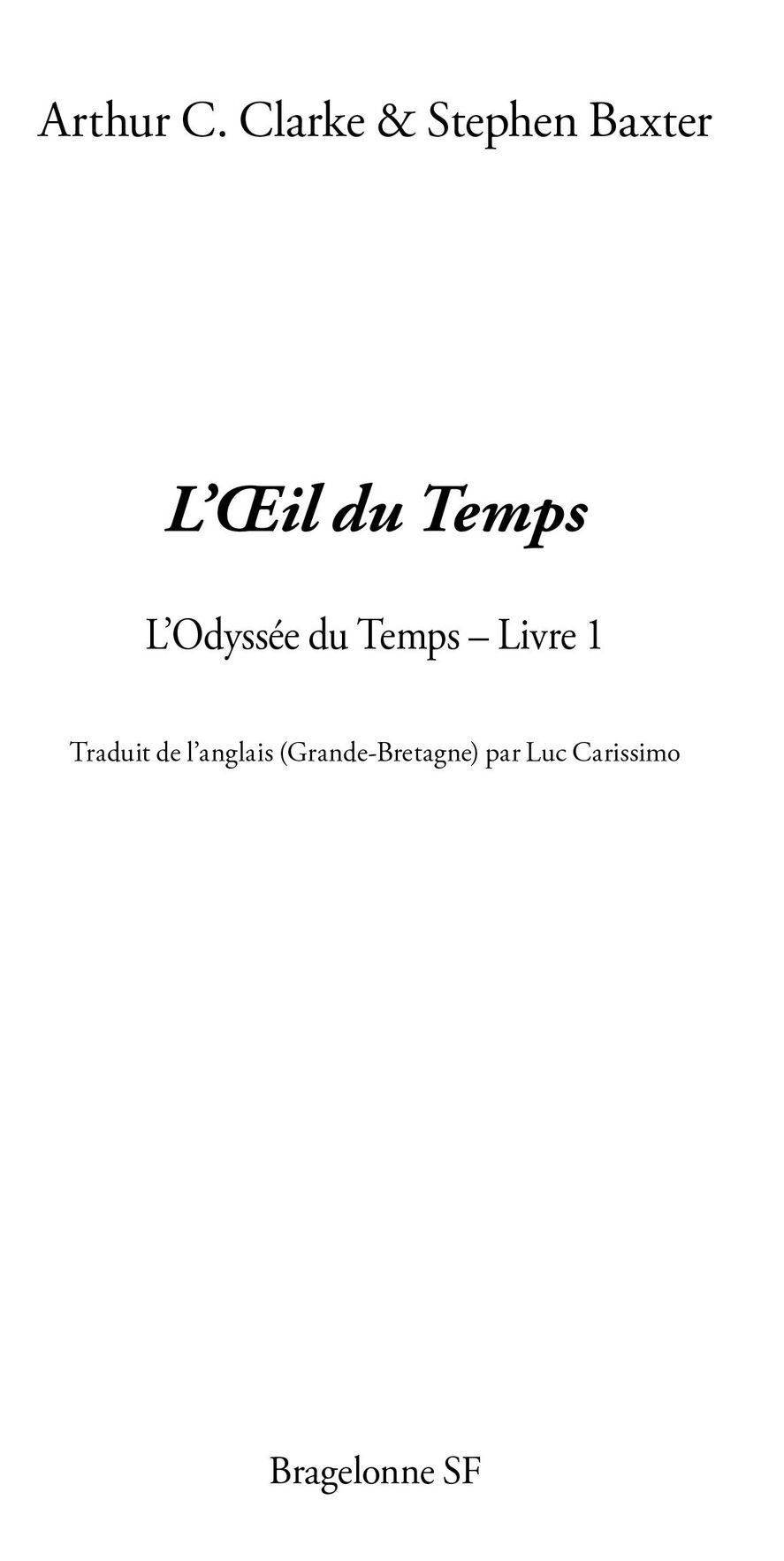 L'oeil du temps