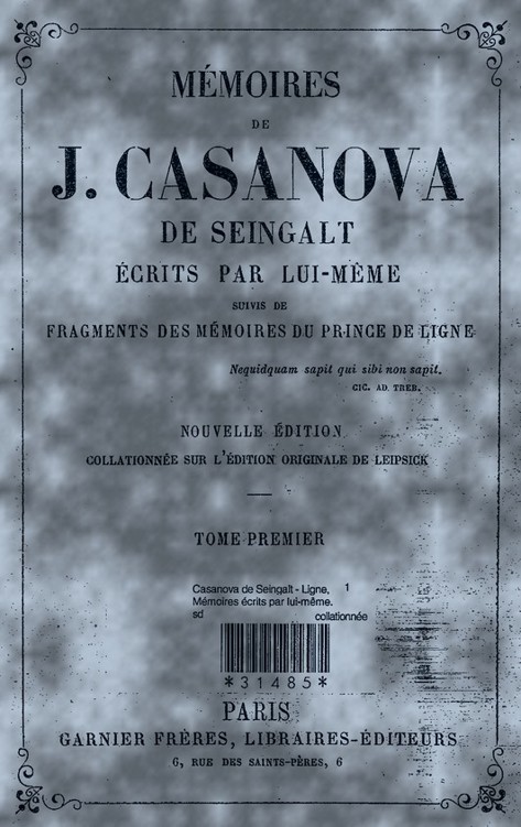 Mémoires de Casanova - tome 1