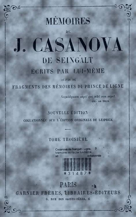 Mémoires de Casanova - tome 3