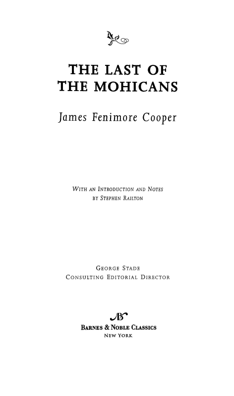 The Last of the Mohicans