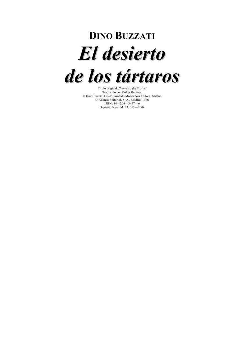 El desierto de los tártaros