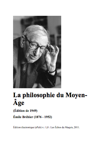 La philosophie du Moyen-Âge