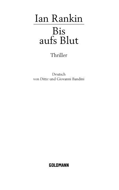 Bis aufs Blut - Thriller