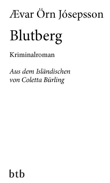 Blutberg - Kriminalroman