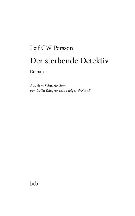 Der sterbende Detektiv - Roman