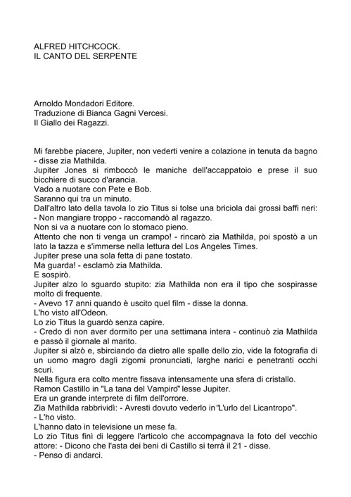 Il Canto del Serpente
