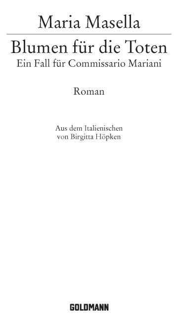 Blumen fuer die Toten - Ein Fall fuer Commissario Mariani