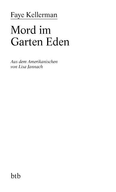 Mord Im Garten Eden