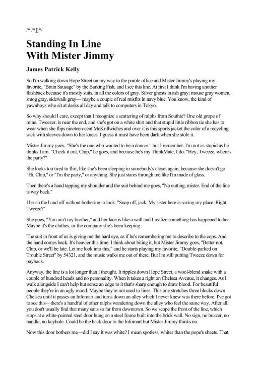 Standing in Line with Mister Jimmy