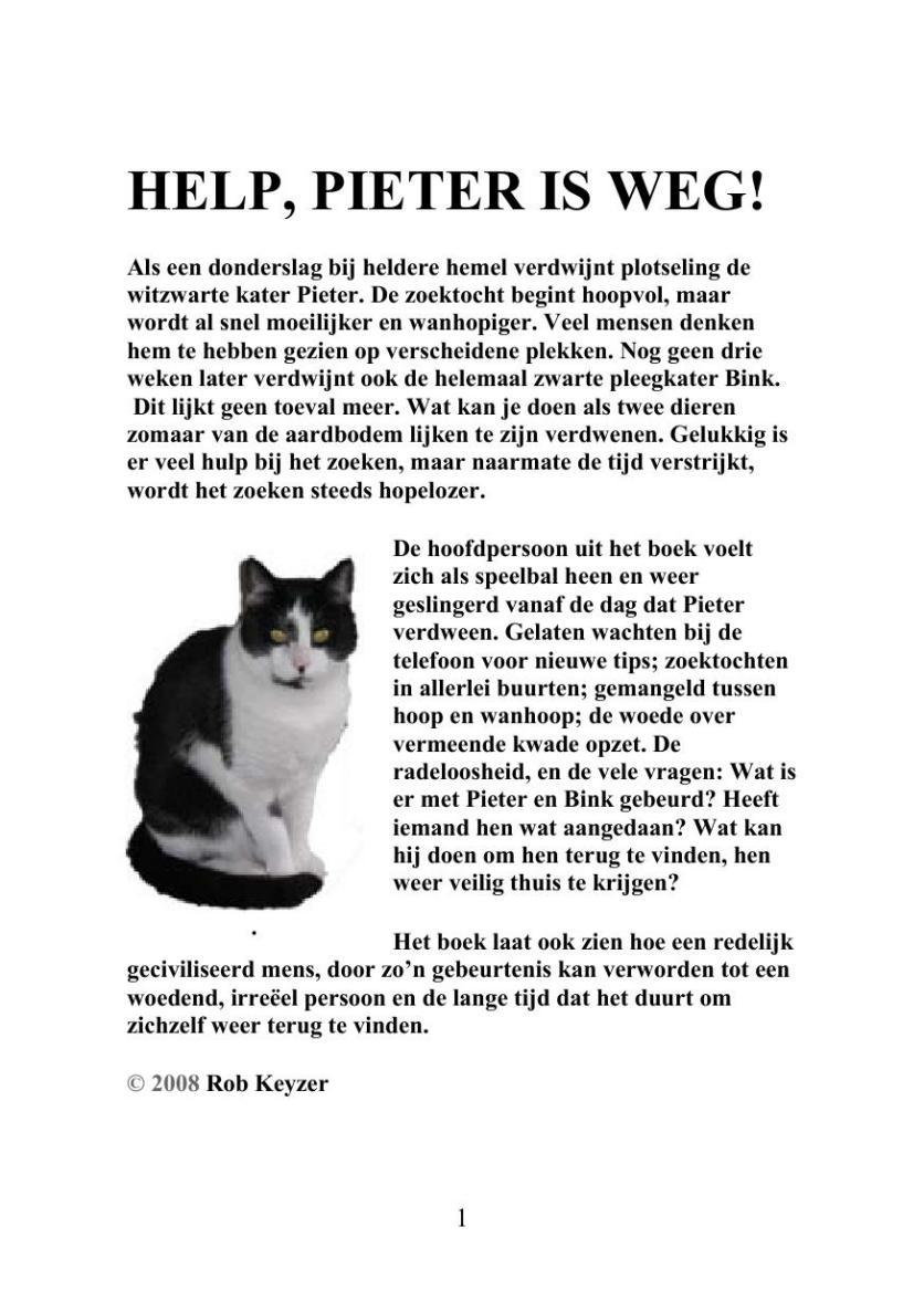 Help Pieter is weg
