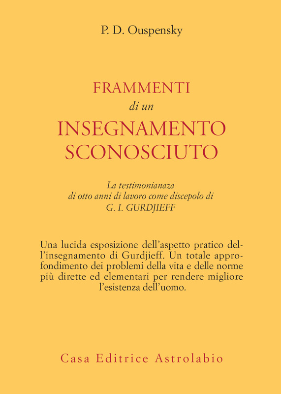 Frammenti di un insegnamento sconosciuto