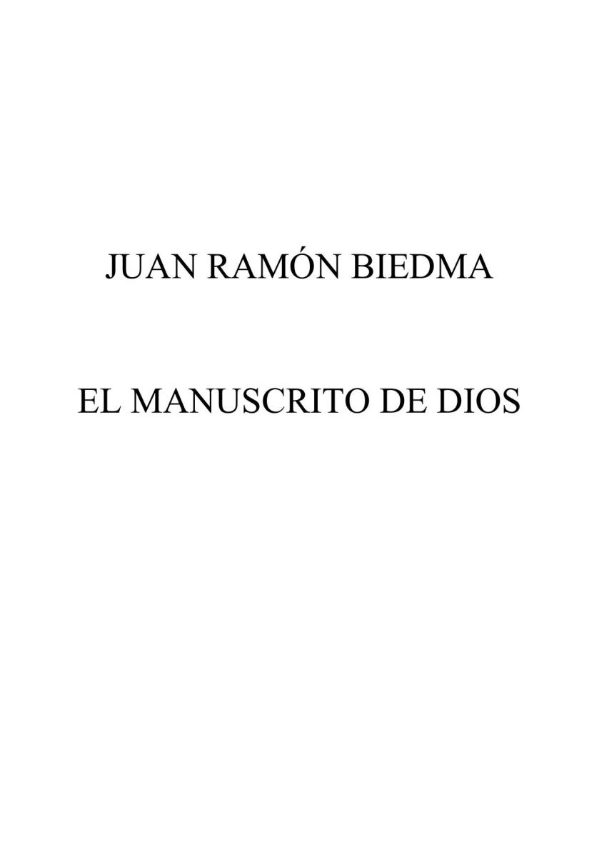 El manuscrito de Dios