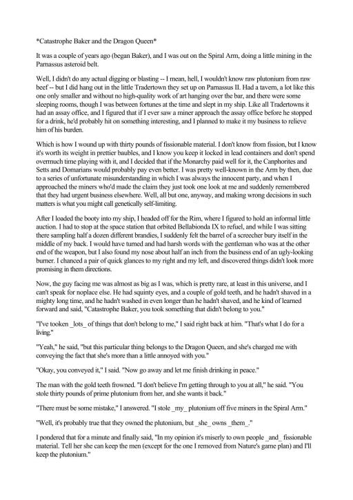 Outpost Catastrophe Baker and the Dragon Queen