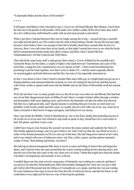 Outpost Catastrophe Baker and the Siren Of Silverstrike