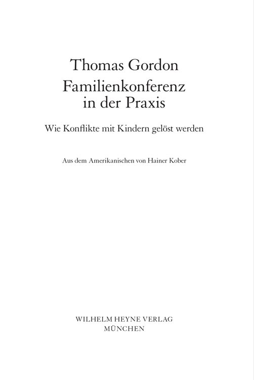 Familienkonferenz in der Praxis