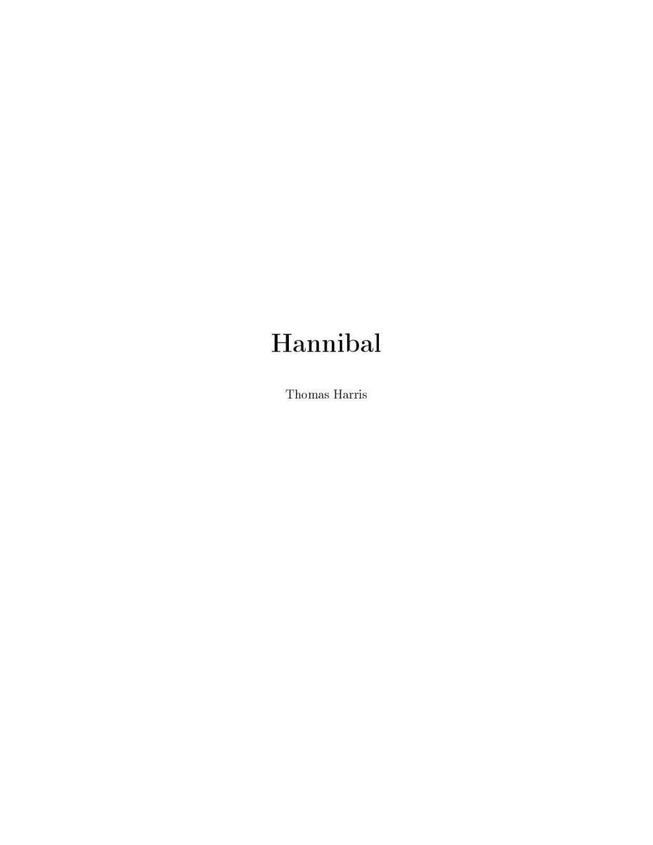 Hannibal Lecter 03 - Hannibal