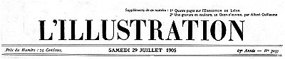 L'Illustration, No. 3257, 29 Juillet 1905