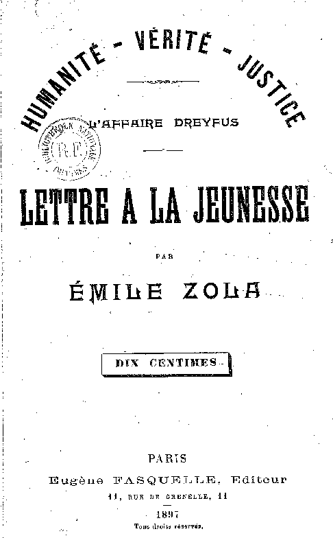 Lettre à la jeunesse